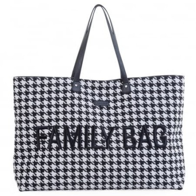 Geanta Childhome Family Bag Pied de Poule Negru foto