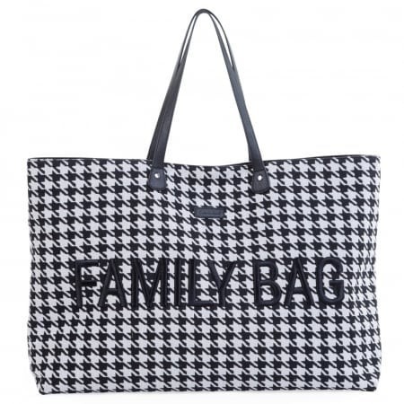 Geanta Childhome Family Bag Pied de Poule Negru