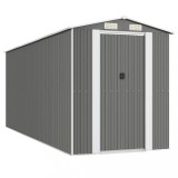 Cumpara ieftin Sopron de gradina, gri deschis, 192x523x223 cm, otel galvanizat