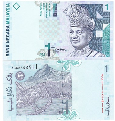 Malaezia 1 Ringgit 2 000 P-39 UNC foto