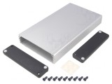 Carcasă aluminiu gri 125x220x30mm