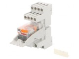 Releu intermediar 4PDT 230VAC pentru şină DIN
