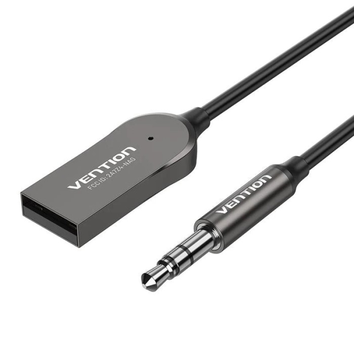 ACCESORII AUTO Vention USB Car Bluetooth5.0 Audio Receiver With Coiled Cable 1.5M Gray Zinc Alloy Type, &quot;NAGHG&quot; (timbru verde 0.18 lei)