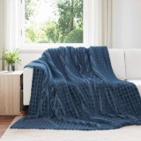 vidaXL Pături de aruncat 6 pcs Albastru marin 270 x 240 cm Molton 42016960