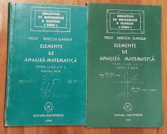 Elemente de analiza matematica clasa XI (2 vol.) de Mircea Ganga foto