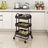 Carucior servire Pyhanta 78,5x46x35cm negru mat [en.casa] HausGarden Leisure, [en.casa]