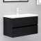 vidaXL Dulap de chiuvetă, negru, 80 x 38,5 x 45 cm, PAL 804747