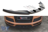 Spoiler Maxton Design potrivit pentru bara frontala S-Line a Audi Q7 2005-2009, lac negru Performance AutoTuning