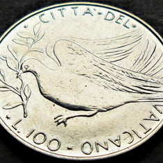 Moneda 100 LIRE - VATICAN, anul 1972 * cod 5282 B = UNC - Papa Paul VI-lea