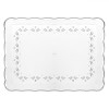 Platou Dreptunghiular, Model Flori, Dimensiuni 33x23cm, Transparent, Plastic, Oem