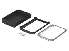 Carcasă desktop BOPLA BoVersa policarbonat 120x170x52mm IP66/IP68 neagră transparentă