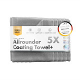 Laveta Microfibre ChemicalWorkz Allrounder Coating Towel, 350 GSM, 40 x 40cm, Gri, 5 buc