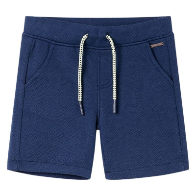 Pantaloni scurti pentru copii cu snur, albastru &amp;icirc;nchis, 92 GartenMobel Dekor foto