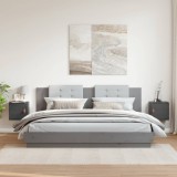 VidaXL Dulapuri de perete, 2 buc., gri, 31,5x30x30 cm, lemn masiv pin