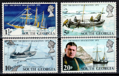 Georgia de Sud 1972, Mi #39-42**, Shackleton navigatie corabii, MNH! Cota 10 &amp;euro;! foto