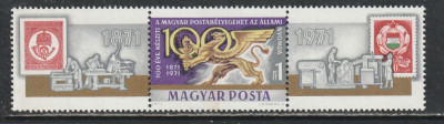 Ungaria 1971 - A 100-a Aniversare a Timbrului Ungar 1v MNH foto