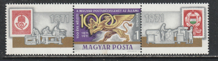 Ungaria 1971 - A 100-a Aniversare a Timbrului Ungar 1v MNH