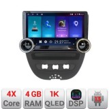 Navigatie Citroen C1 Peugeot 107 Toyota Aygo 2005-2014 Edotec 4+64 10.5 inch Incell 1K android Wifi 5Ghz gps internet KIT-C1 v2 CarStore Technology
