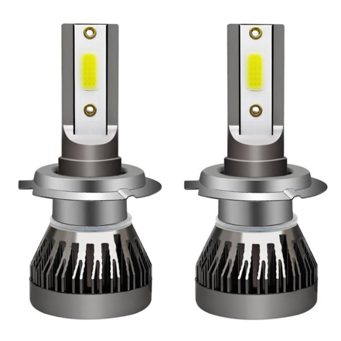 Set 2 Becuri auto LED H7, F2 COB, 80W/set, 36LED