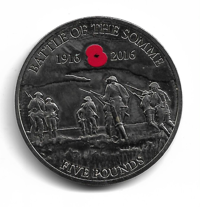 GUERNSEY - 2016 BATTLE OF THE SOMME - Moneda Comemorativa