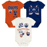 Edmonton Oilers body de copii Littlest Player 3Pk Creeper Se - Bebeluș 3&ndash;6 luni