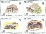 Monaco 1991 - Fauna WWF, broasca testoasa, serie neuzata