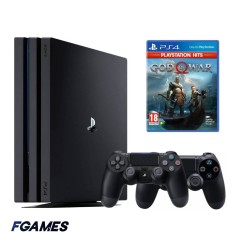 Consola Sony Playstation 4 Pro Ps4 1tb + Doua Controllere + God Of War PlayStation 4, Second-Hand