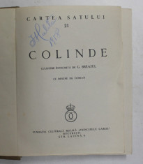 COLINDE - CULEGERE INTOCMITA DE G.BREAZU - CRAIOVA 1938 foto