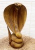 Superbă sculptura cobra din lemn