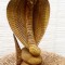 Superbă sculptura cobra din lemn