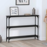 vidaXL Masă de consolă Stejar negru 100 x 22,5 x 75 cm Lemn compozit 883505