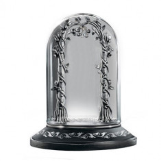 Suport pentru lantisoare IdeallStore® editie limitata, Rivendell Gate, lemn, cupola sticla, 14 cm, negru