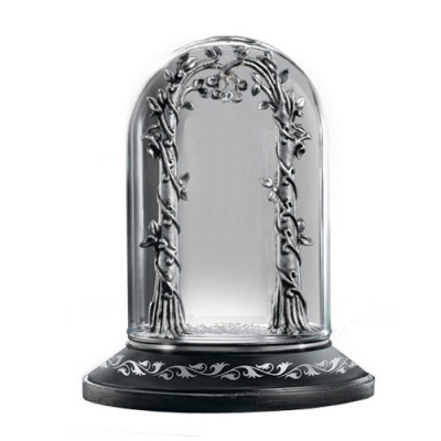 Suport pentru lantisoare IdeallStore&amp;reg; editie limitata, Rivendell Gate, lemn, cupola sticla, 14 cm, negru foto