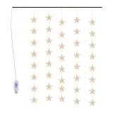 Instalatie lumini tip perdea stele 200 LED alb cald 8 functii