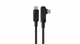 Acefast cablu &icirc;nclinat USB tip C - USB tip C, 2m, 100W (20V / 5A), negru (C5-03-C-C-negru)