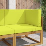 vidaXL Perna pentru canapea de exterior 3 pcs Verde Poliester 900868