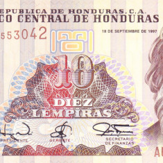 Bancnota Honduras 10 Lempiras 1997 - P82b UNC