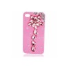 Husa iPhone 5 Roz cu Diamante - Protectie Eleganta, Anti-soc