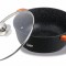 CRATITA ALUMINIU TURNAT+CAPAC,16x7.5 CM, 1.2 L, DARK LINE,COOKING BY