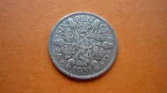 6 PENCE 1931 ARGINT *****