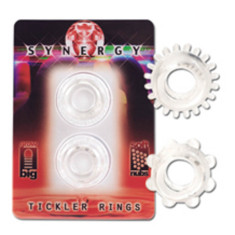 Synergy Tickler Rings - Set 2 inele penis silicon transparent