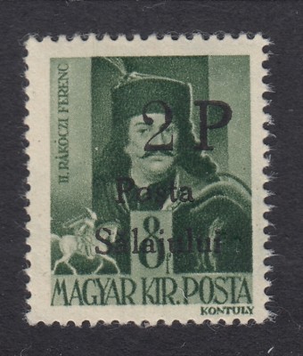 ROMANIA 1945 - POSTA SALAJULUI EMISIUNEA I 2P/8F MNH CERTIFICAT TIRAJ 467 BUC. foto