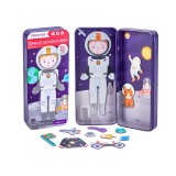 Cumpara ieftin Puzzle magnetic in cutie metalica, joc de potrivire si asociere - Aventurierii Spatiului, Mieredu