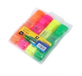 Set 4 Textmarkere Evidentiatoare Fluorescente, Uscare rapida, Oblic, Neon