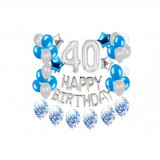 Set 33 baloane pentru petrecere, aniversare HAPPY BIRTHDAY - 40, Oem
