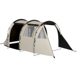 Cort camping, 4-5 persoane, impermeabil, cu vestibul, husa, kaki, 460x230x180 cm, ART