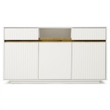 Comodă modernă cu bandă LED, Alb | Aosom Romania