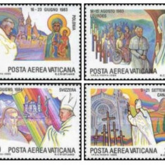 Vatican 1986 - Călătoriile mondiale ale Papei Ioan Paul al II-lea, serie neuzata