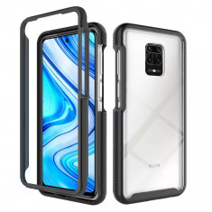 Husa + Folie Xiaomi Redmi Note 9S Note 9 Pro Note 9 Pro Max 360 Grade Antisoc Fata Spate Negru TD360PRO foto