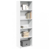 Gossi biblioteca, alb, 60x30x189 cm, lemn prelucrat